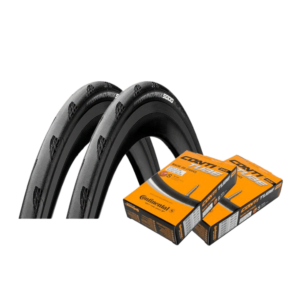 Continental Grand Prix 5000 Set - 2x Pneu Pliable + Chambre à Air Race - 700x25C - noir